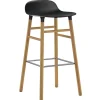 Normann Copenhagen Form bar stool, 75 cm, black - oak