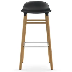 Normann Copenhagen Form bar stool, 75 cm, black - oak