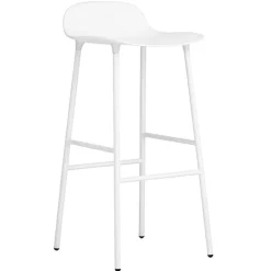 Normann Copenhagen Form bar stool, 75 cm, white steel - white