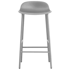 Normann Copenhagen Form bar stool, 65 cm, grey steel - grey