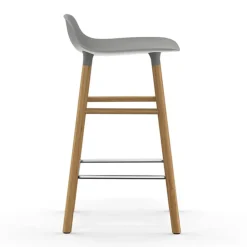 Normann Copenhagen Form bar stool, 65 cm, grey - oak