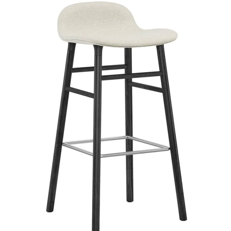 Normann Copenhagen Form bar stool, 75 cm, black oak - Main Line Flax 20