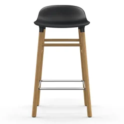 Normann Copenhagen Form bar stool, 65 cm, black - oak