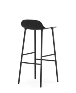 Normann Copenhagen Form bar stool, 75 cm, black steel - black