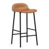 Normann Copenhagen Form bar stool, 65 cm, black steel - brandy leather Ultra