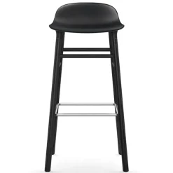 Normann Copenhagen Form bar stool, 75 cm, black - black oak