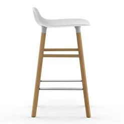 Normann Copenhagen Form bar stool, 65 cm, white - oak