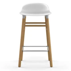 Normann Copenhagen Form bar stool, 65 cm, white - oak