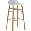 Normann Copenhagen Form bar stool, 75 cm, white - oak