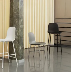 Normann Copenhagen Form bar stool, 65 cm, white steel - white