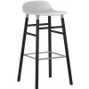 Normann Copenhagen Form bar stool, 75 cm, white - black oak