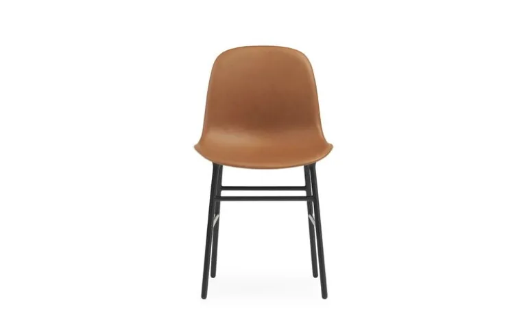 Normann Copenhagen Form chair, black steel - brandy leather Ultra