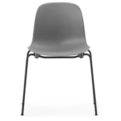 Normann Copenhagen Form chair, stacking, black steel - grey
