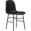 Normann Copenhagen Form chair, black steel - black leather Ultra