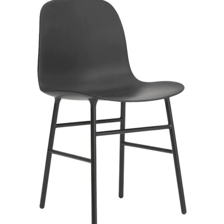Normann Copenhagen Form chair, black steel - black