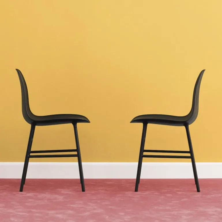 Normann Copenhagen Form chair, black steel - black