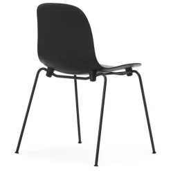 Normann Copenhagen Form chair, stacking, black steel - black