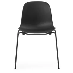 Normann Copenhagen Form chair, stacking, black steel - black