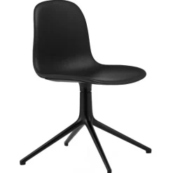 Normann Copenhagen Form Swivel 4L chair, black - black leather Ultra