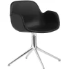 Normann Copenhagen Form Swivel 4L armchair, aluminium - black leather Ultra