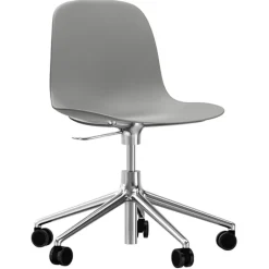 Normann Copenhagen Form Swivel 5W Gaslift chair, aluminium - grey