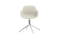 Normann Copenhagen Form Swivel 4L armchair, aluminium - Main Line Flax 20