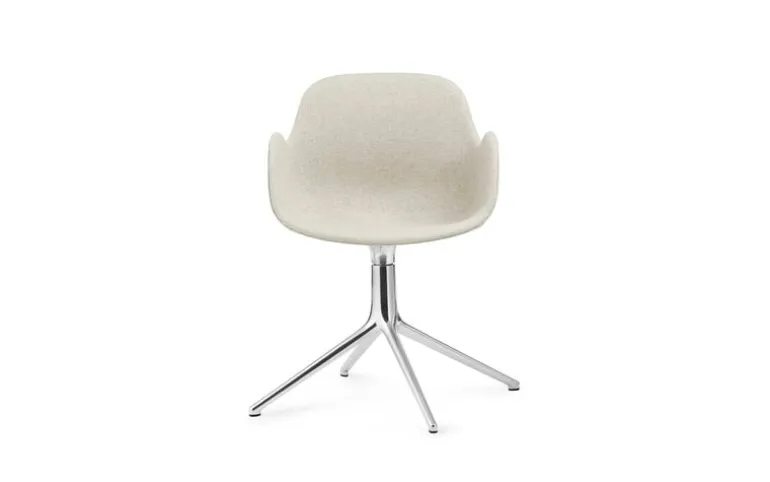 Normann Copenhagen Form Swivel 4L armchair, aluminium - Main Line Flax 20