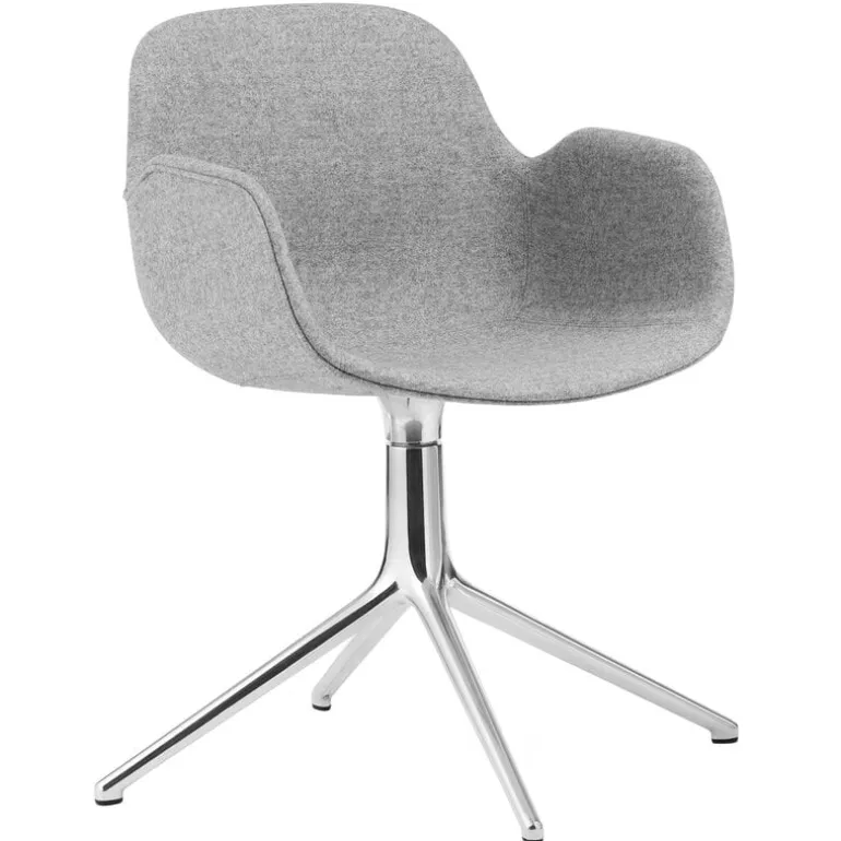 Normann Copenhagen Form Swivel 4L armchair, aluminium - Synergy 16