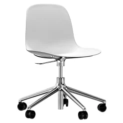 Normann Copenhagen Form Swivel 5W Gaslift chair, white - aluminium