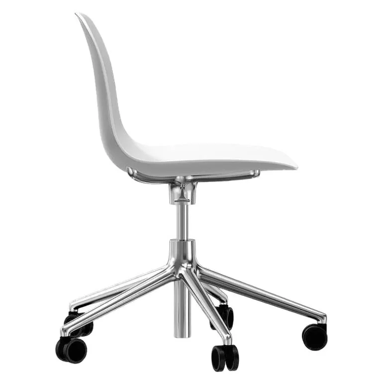 Normann Copenhagen Form Swivel 5W Gaslift chair, white - aluminium