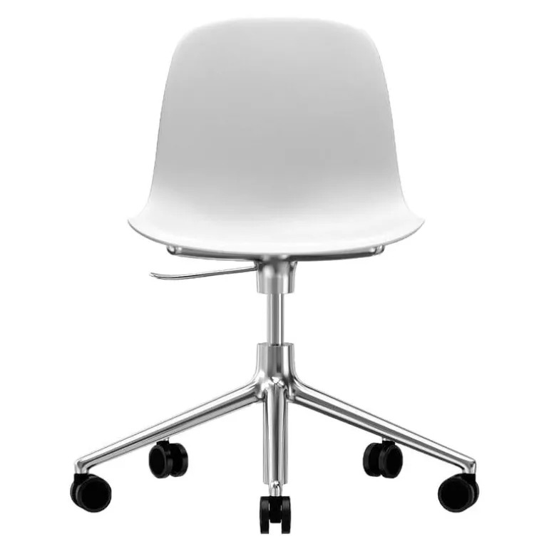Normann Copenhagen Form Swivel 5W Gaslift chair, white - aluminium