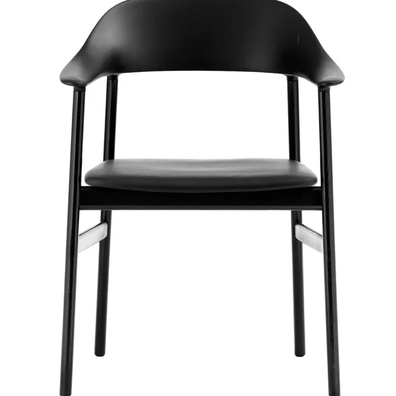 Normann Copenhagen Herit armchair, black oak - black leather