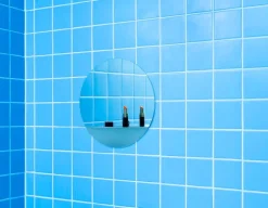 Normann Copenhagen Horizon mirror, round, stainless steel