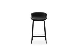 Normann Copenhagen Hyg bar stool, 65 cm, black - black leather Ultra