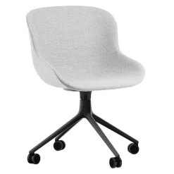 Normann Copenhagen Hyg chair with 4 wheels, swivel, black - Synergy 16