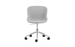 Normann Copenhagen Hyg chair with 5 wheels, swivel, aluminium - Synergy 16