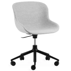 Normann Copenhagen Hyg chair with 5 wheels, swivel, black - Synergy 16