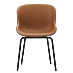 Normann Copenhagen Hyg chair, black steel - brandy leather Ultra