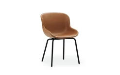 Normann Copenhagen Hyg chair, black steel - brandy leather Ultra