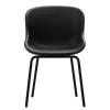 Normann Copenhagen Hyg chair, black steel - black leather Ultra