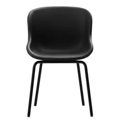 Normann Copenhagen Hyg chair, black steel - black leather Ultra