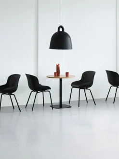 Normann Copenhagen Hyg chair, black steel - black leather Ultra