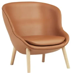 Normann Copenhagen Hyg lounge chair, low, oak - brandy leather Ultra