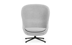 Normann Copenhagen Hyg lounge chair, high, swivel and tilt, black - Synergy 16
