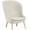 Normann Copenhagen Hyg lounge chair, high, oak - Main Line flax 20