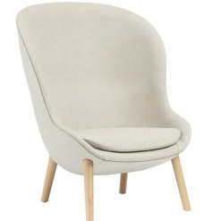 Normann Copenhagen Hyg lounge chair, high, oak - Main Line flax 20