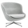 Normann Copenhagen Hyg lounge chair, low, swivel and tilt, aluminium - Synergy 16
