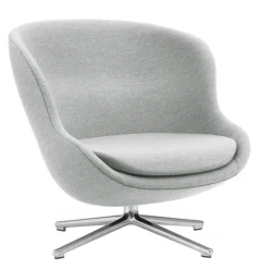 Normann Copenhagen Hyg lounge chair, low, swivel and tilt, aluminium - Synergy 16