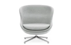 Normann Copenhagen Hyg lounge chair, low, swivel and tilt, aluminium - Synergy 16