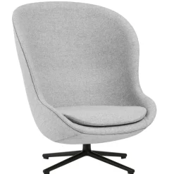 Normann Copenhagen Hyg lounge chair, high, swivel, black - Synergy 16